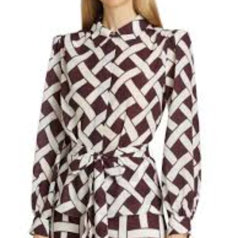 TOCCIN  long sleeve tie-neck top - Picture 2 of 4